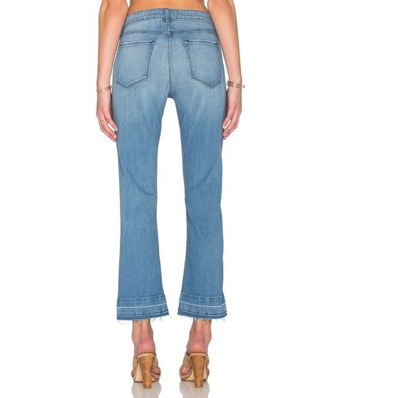 3X1 NYC Cropped Jeans Women 26 Baby Boot Fray Hem Distressed Light Blue Denim - Picture 3 of 10